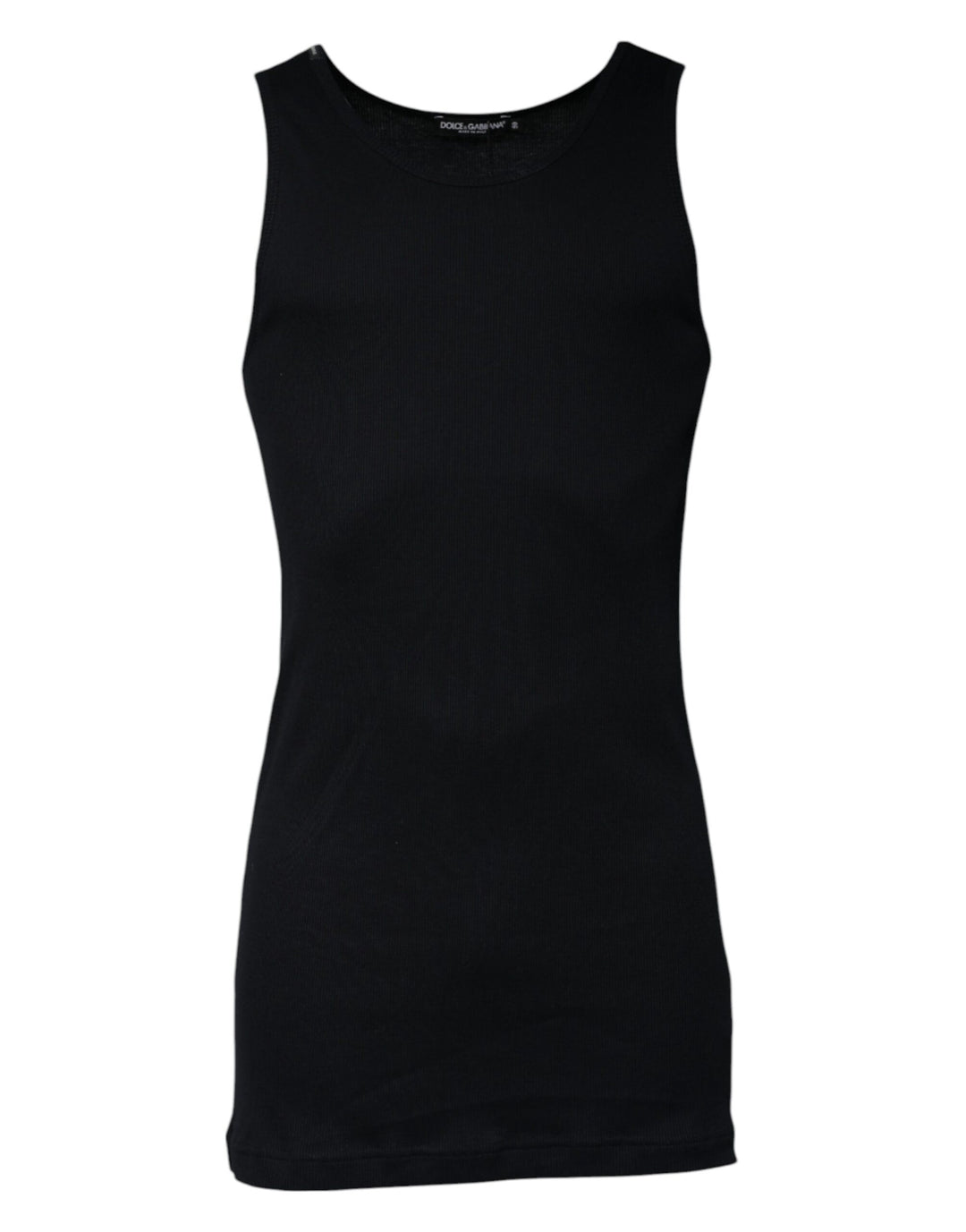 Dolce &amp; Gabbana Sample Sale Dolce &amp; Gabbana Black Cotton Sleeveless Round Neck Tank T-shirt - | Designer outlet