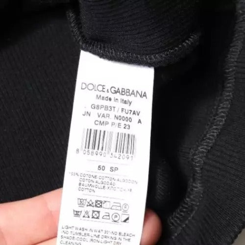 Dolce &amp; Gabbana Black Cotton Sleeveless Round Neck Tank T-shirt by Dolce &amp; Gabbana outlet now on sale