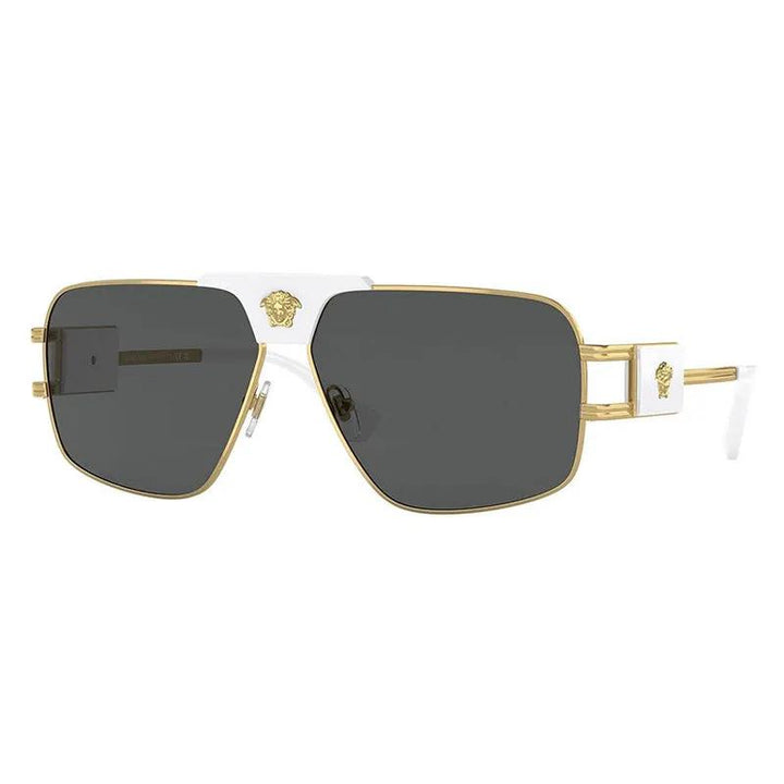 Versace Sunglasses Aviator Full Rim, Gold Frame And Dark Grey Lens Ve2251147187