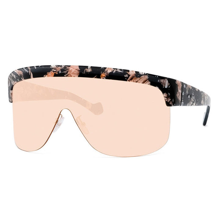 Loewe Shield Semi Rim, with a ColoRed Havana frame and Bordeaux lens.