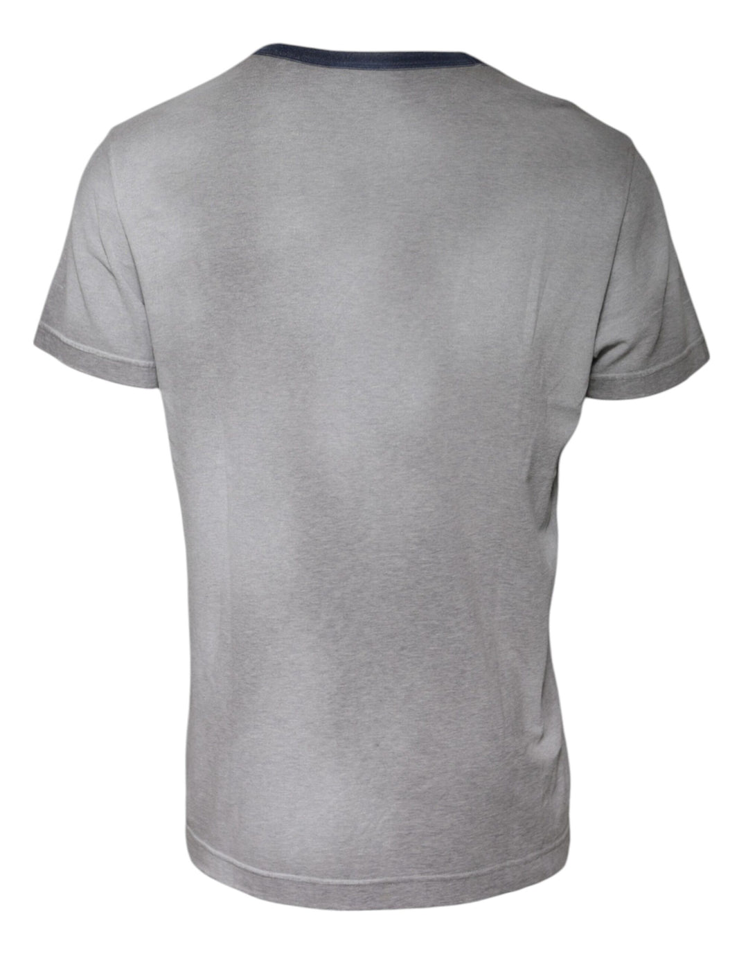 Dolce &amp; Gabbana Gray Logo Print Cotton Crew Neck T-shirt by Dolce &amp; Gabbana outlet now on sale