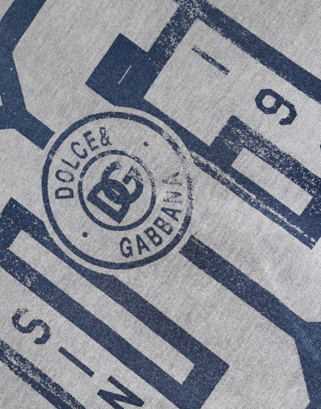 Dolce &amp; Gabbana Gray Logo Print Cotton Crew Neck T-shirt by Dolce &amp; Gabbana outlet now on sale