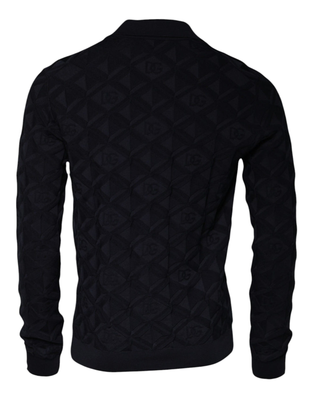 Dolce &amp; Gabbana Black Silk Crew Neck Men Cardigan Sweater by Dolce &amp; Gabbana outlet now on sale