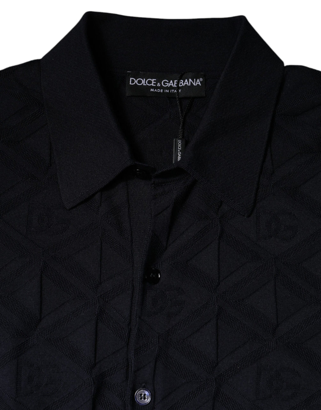 Dolce &amp; Gabbana Black Silk Crew Neck Men Cardigan Sweater by Dolce &amp; Gabbana outlet now on sale