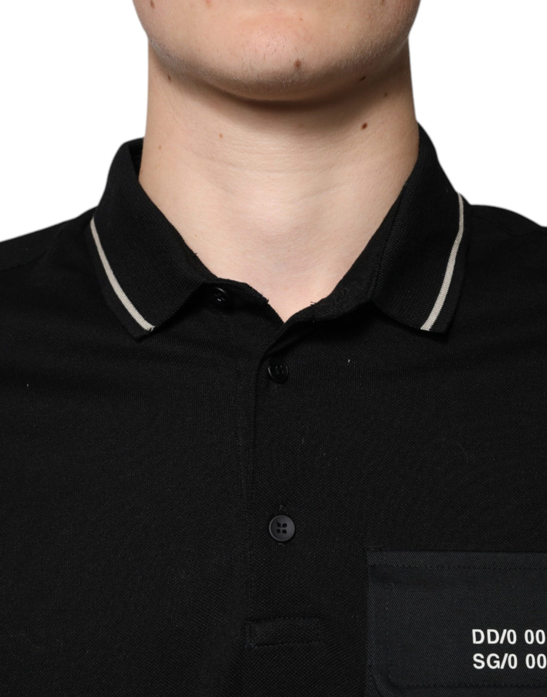 Dolce &amp; Gabbana Black White Cotton Short Sleeves Polo T-shirt by Dolce &amp; Gabbana outlet now on sale
