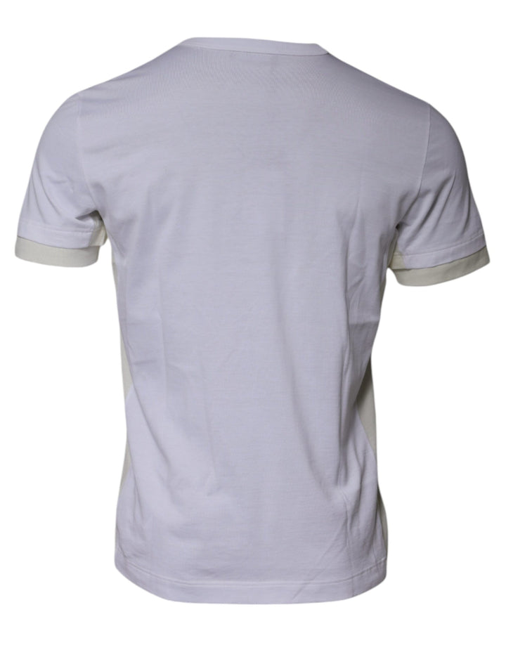 Dolce &amp; Gabbana White Cotton Crew Neck Short Sleeves T-shirt by Dolce &amp; Gabbana outlet now on sale