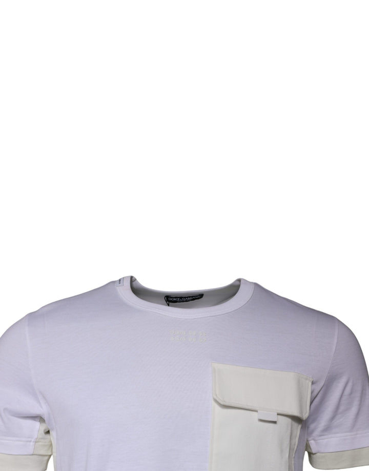Dolce &amp; Gabbana White Cotton Crew Neck Short Sleeves T-shirt by Dolce &amp; Gabbana outlet now on sale