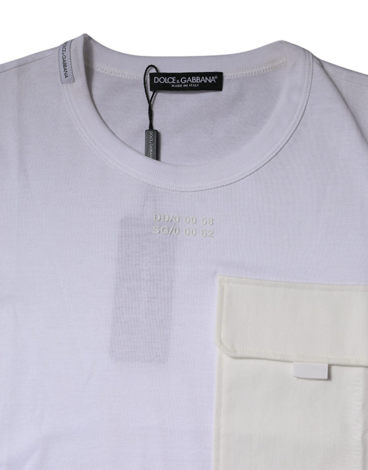 Dolce &amp; Gabbana White Cotton Crew Neck Short Sleeves T-shirt by Dolce &amp; Gabbana outlet now on sale