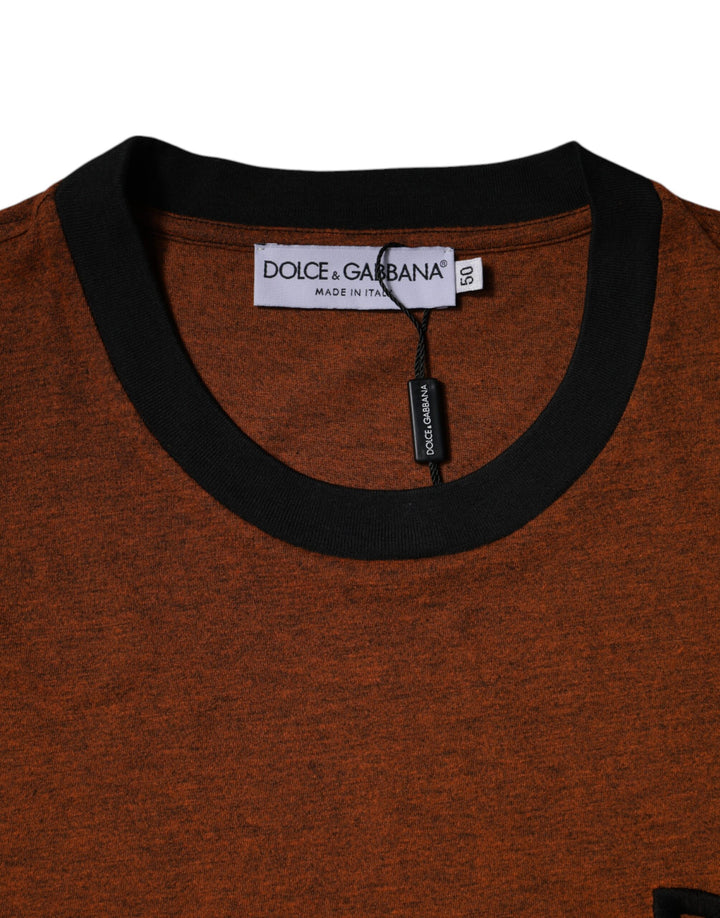 Dolce &amp; Gabbana Brown DG Logo Polyester Crew Neck T-shirt by Dolce &amp; Gabbana outlet now on sale