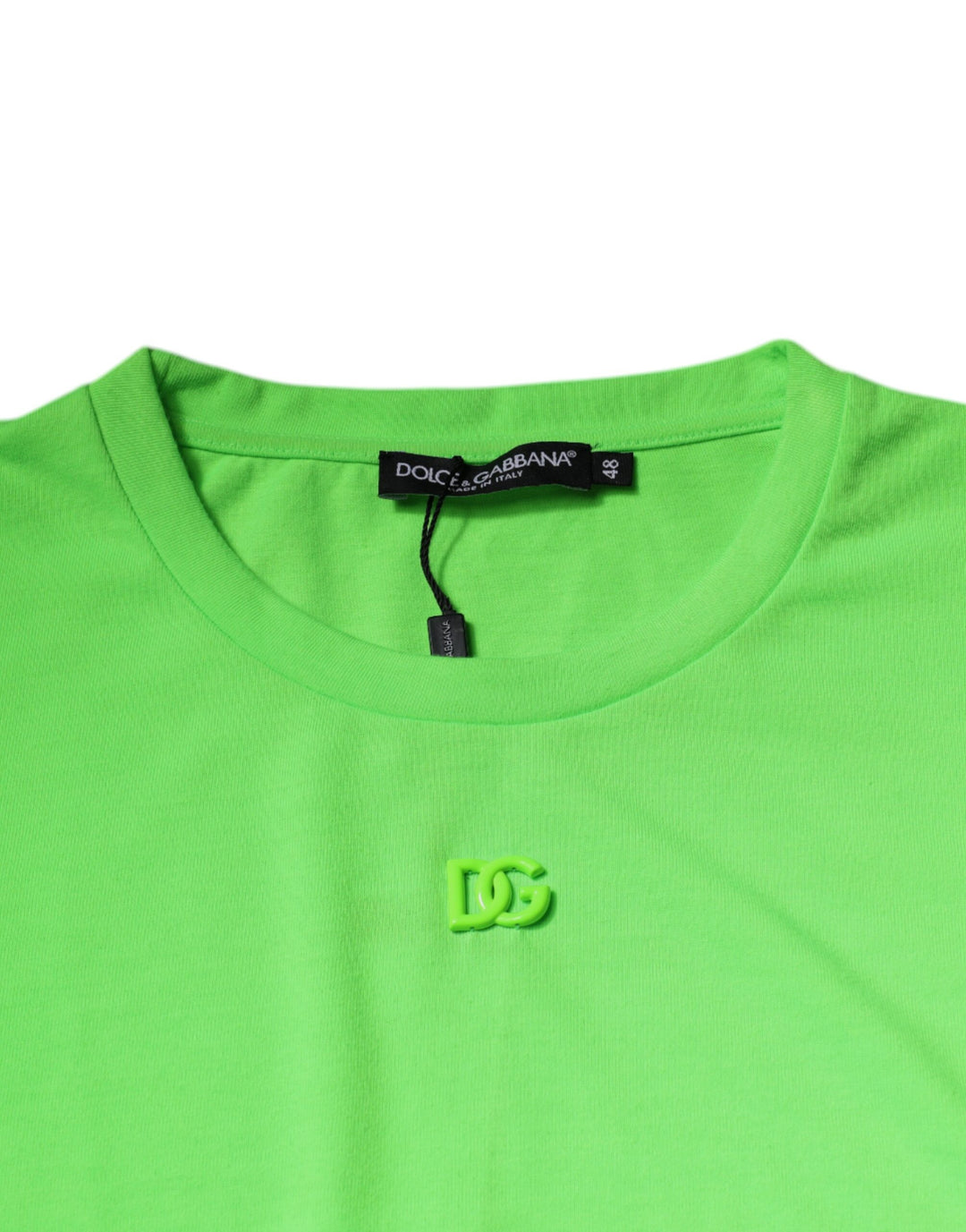 Dolce &amp; Gabbana Green Logo Polyester Crew Neck T-shirt by Dolce &amp; Gabbana outlet now on sale