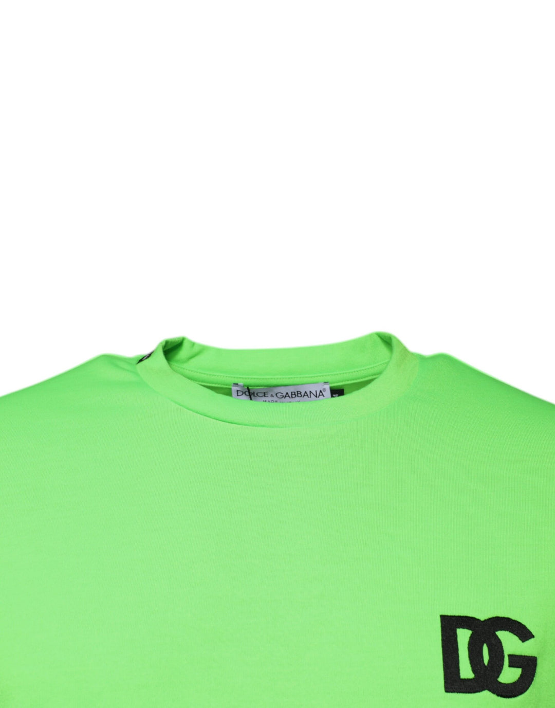 Dolce &amp; Gabbana Green Logo Polyester Crew Neck T-shirt by Dolce &amp; Gabbana outlet now on sale