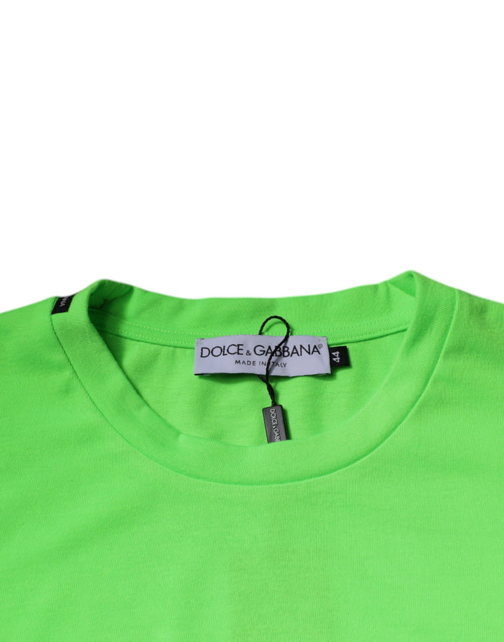 Dolce &amp; Gabbana Green Logo Polyester Crew Neck T-shirt by Dolce &amp; Gabbana outlet now on sale