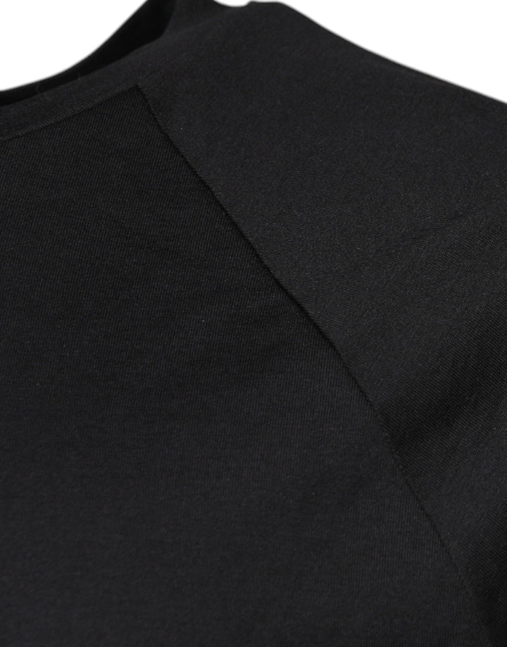 Dolce &amp; Gabbana Sample Sale Dolce &amp; Gabbana Black Logo Print Cotton Crew Neck T-shirt - | Designer outlet