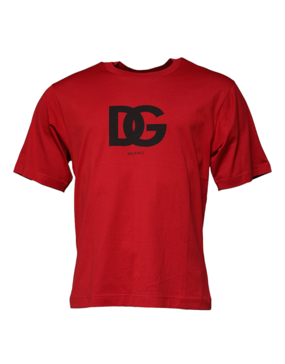 Dolce &amp; Gabbana Sample Sale Dolce &amp; Gabbana Red Logo Print Cotton Crew Neck T-shirt - | Designer outlet