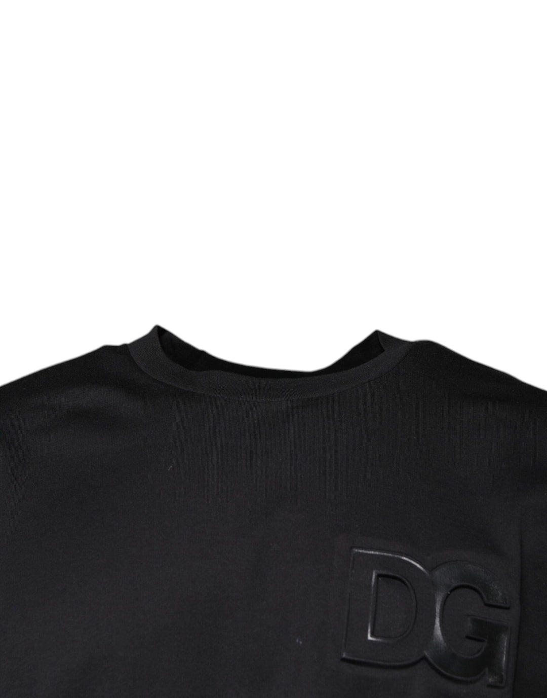 Dolce &amp; Gabbana Sample Sale Dolce &amp; Gabbana Black DG Logo Print Cotton Crew Neck T-shirt - | Designer outlet