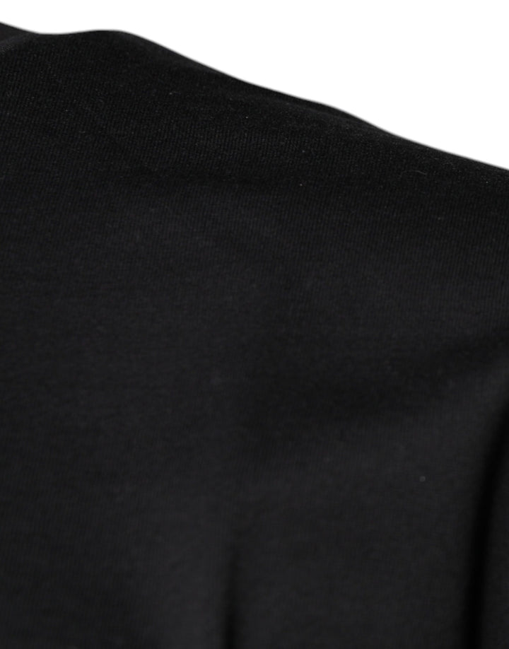 Dolce &amp; Gabbana Sample Sale Dolce &amp; Gabbana Black DG Logo Print Cotton Crew Neck T-shirt - | Designer outlet