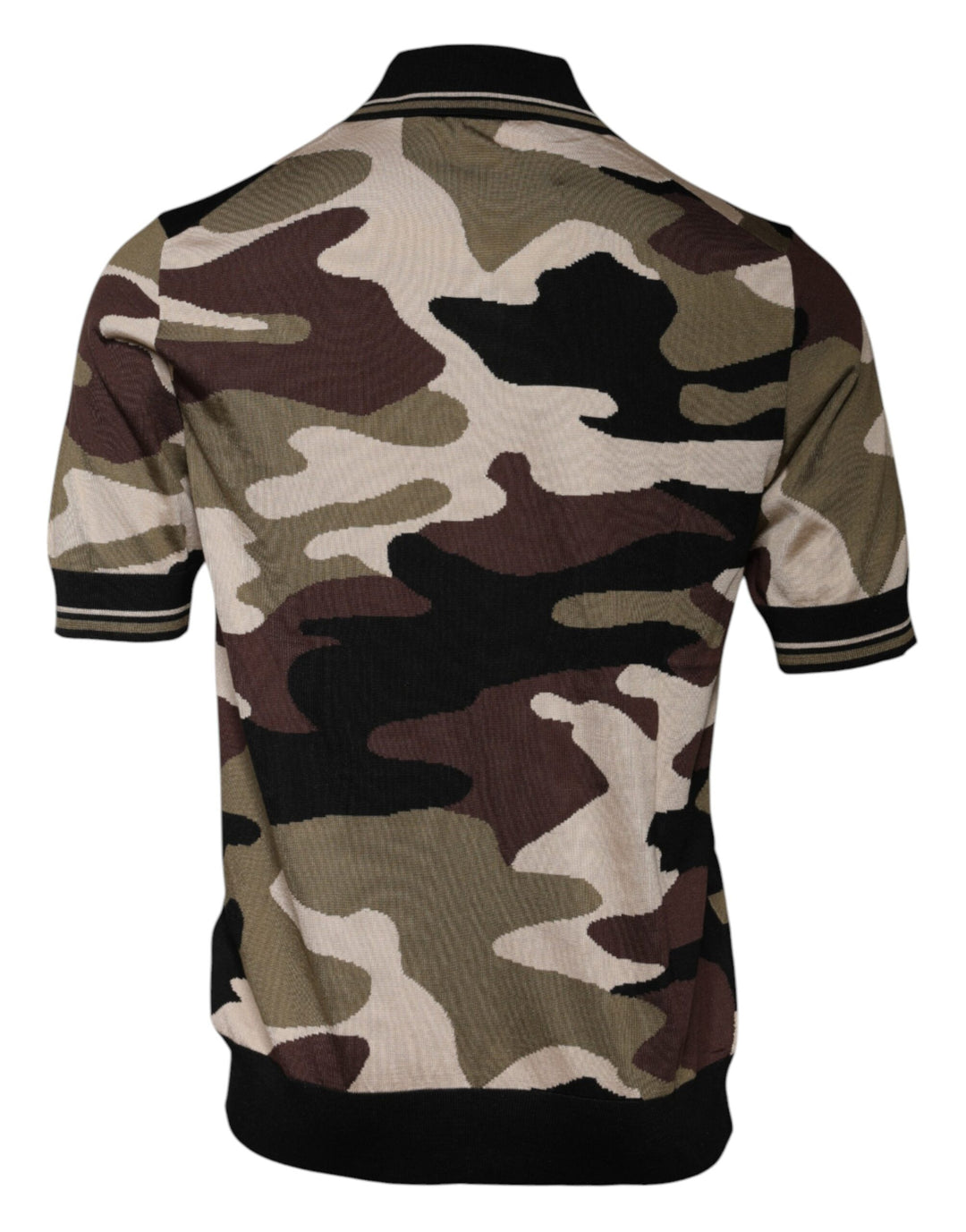 Dolce &amp; Gabbana Sample Sale Dolce &amp; Gabbana Multicolor Camouflage Collared Polo T-shirt - | Designer outlet