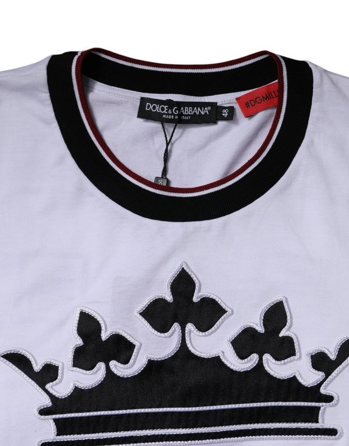 Dolce &amp; Gabbana White Jersey Crew Neck Short Sleeves T-shirt by Dolce &amp; Gabbana outlet now on sale