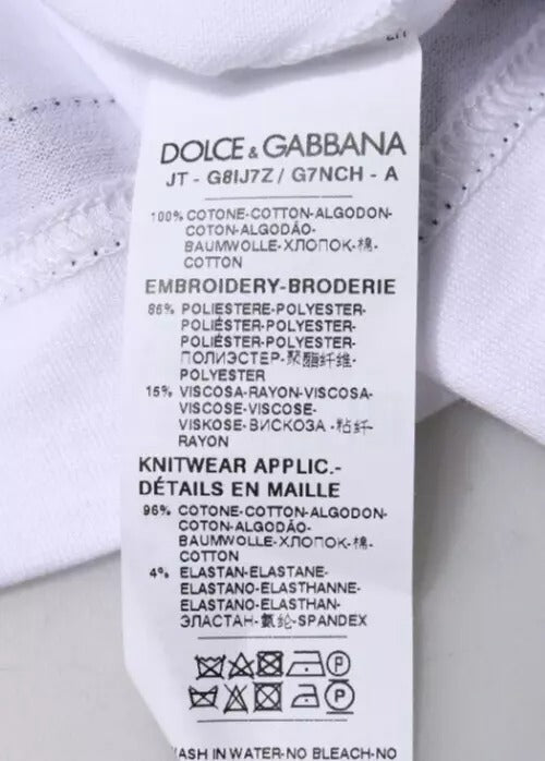 Dolce &amp; Gabbana White Jersey Crew Neck Short Sleeves T-shirt by Dolce &amp; Gabbana outlet now on sale