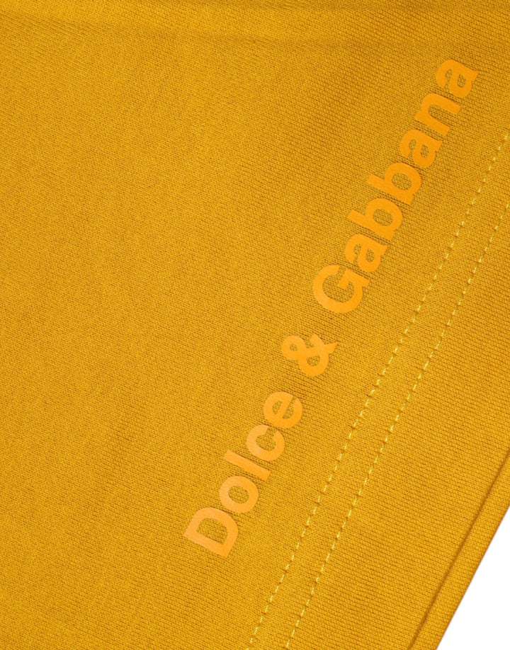 Dolce &amp; Gabbana Sample Sale Dolce &amp; Gabbana Dark Yellow Logo Crew Neck Short Sleeves T-shirt - | Designer outlet