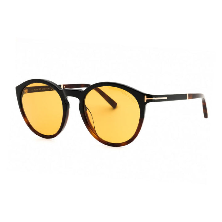 Tom Ford Sunglasses Round Full Rim, Havana Frame and Brown Lens FT102156E