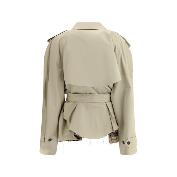 Balenciaga Raw-cut short Trench Coat