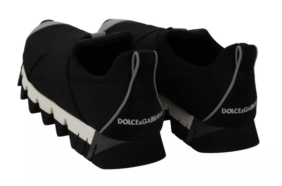 Dolce & Gabbana Sample Sale Dolce & Gabbana Black Shark Neoprene Stretch Sneakers Shoes - | Designer outlet