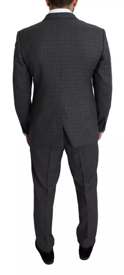 Dolce & Gabbana Gray Wool Men Formal 2 Piece MARTINI Suit