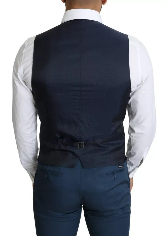 Dolce &amp; Gabbana Sample Sale Dolce &amp; Gabbana Navy Blue Men Formal Dress Waistcoat Vest - | Designer outlet