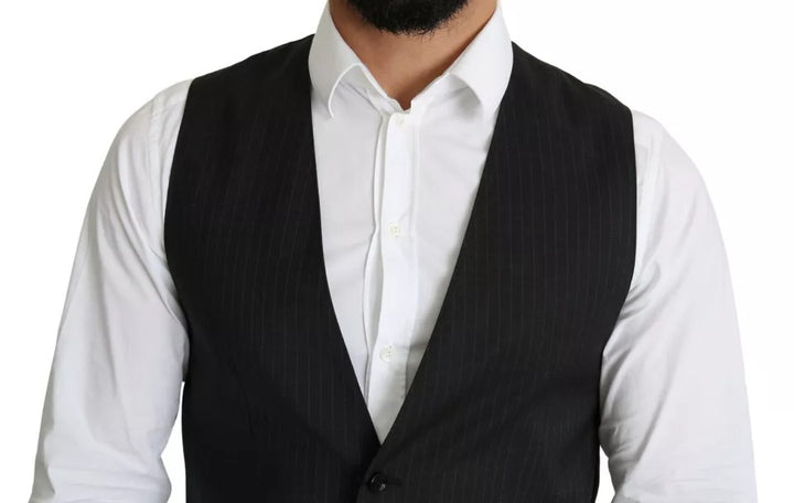 Dolce &amp; Gabbana Sample Sale Dolce &amp; Gabbana Black Men Formal STAFF Dress Waistcoat Vest - | Designer outlet