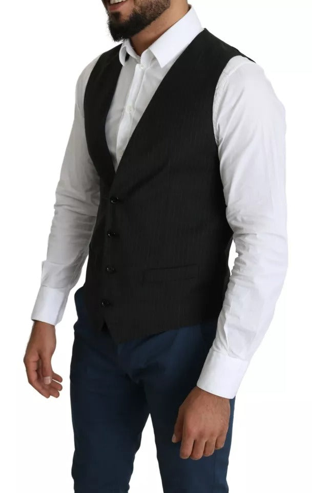 Dolce &amp; Gabbana Sample Sale Dolce &amp; Gabbana Black Men Formal STAFF Dress Waistcoat Vest - | Designer outlet