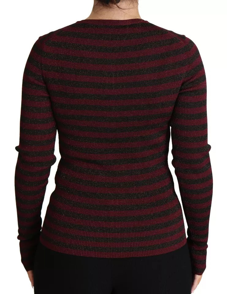 Dolce &amp; Gabbana Sample Sale Dolce &amp; Gabbana Black Red Striped Womens Cardigan Sweater - | Designer outlet