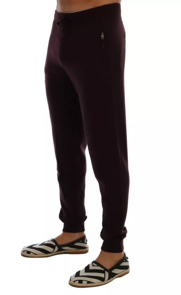 Dolce &amp; Gabbana Sample Sale Dolce &amp; Gabbana Purple Cashmere Gym Training Sport Pants - | Designer outlet