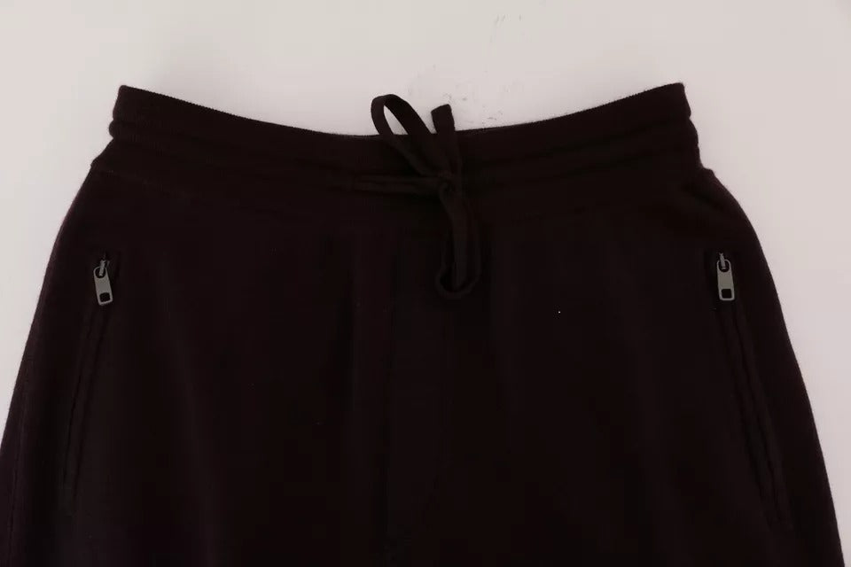 Dolce &amp; Gabbana Sample Sale Dolce &amp; Gabbana Purple Cashmere Gym Training Sport Pants - | Designer outlet