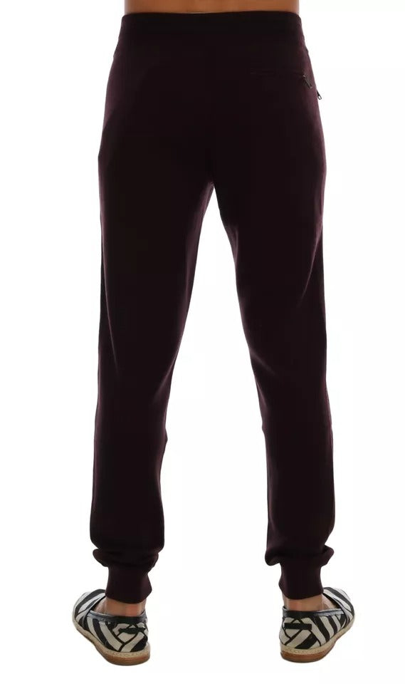 Dolce &amp; Gabbana Sample Sale Dolce &amp; Gabbana Purple Cashmere Gym Training Sport Pants - | Designer outlet