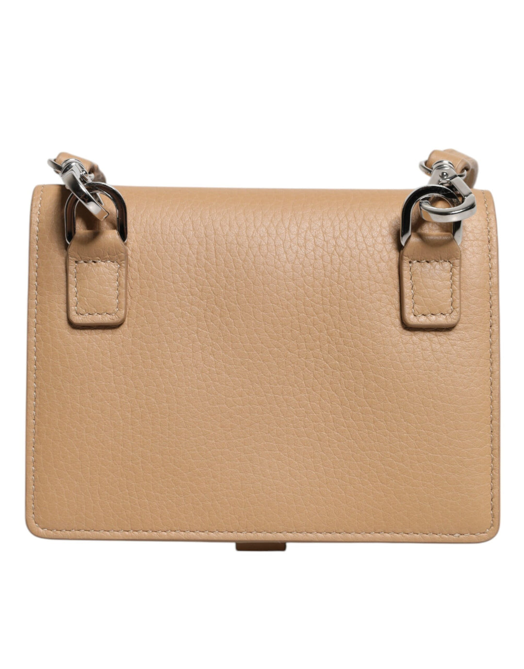 Dolce & Gabbana Beige Calf Leather Bifold Crossbody Sling Wallet