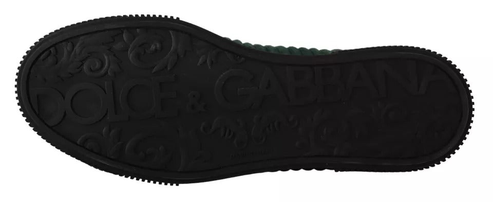 Dolce &amp; Gabbana Sample Sale Dolce &amp; Gabbana Green Corduroy High Tops Sneakers Mens Casual Shoes - | Designer outlet