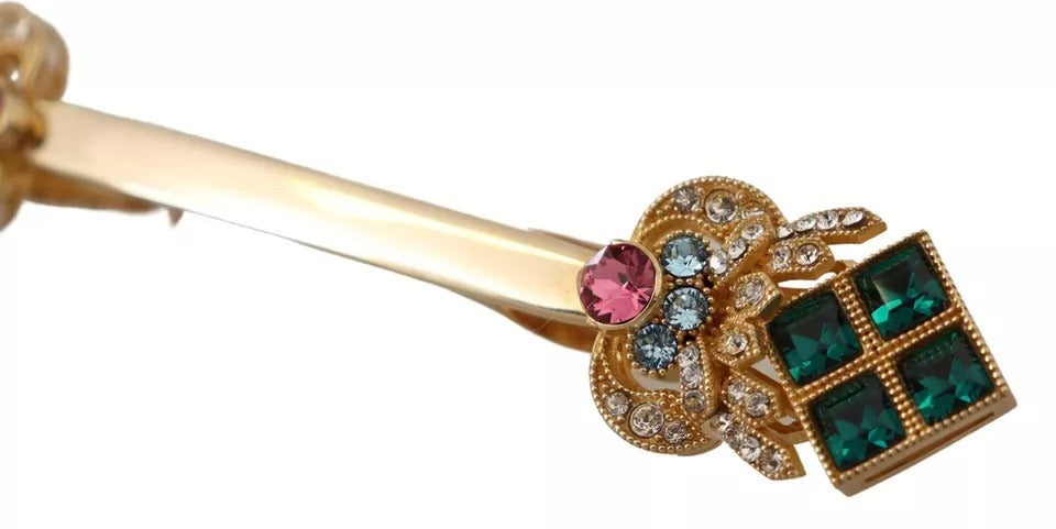 Dolce &amp; Gabbana Sample Sale Dolce &amp; Gabbana Gold Plated 925 Sterling Silver Crystal Collar Stop Brooch - | Designer outlet