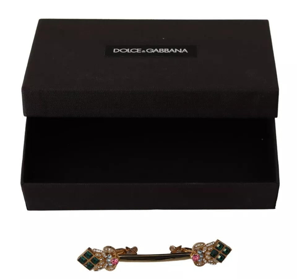 Dolce &amp; Gabbana Sample Sale Dolce &amp; Gabbana Gold Plated 925 Sterling Silver Crystal Collar Stop Brooch - | Designer outlet