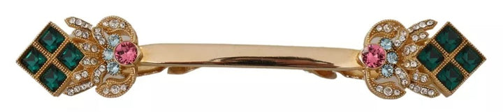 Dolce &amp; Gabbana Gold Plated 925 Sterling Silver Crystal Collar Stop Brooch by Dolce &amp; Gabbana outlet now on sale