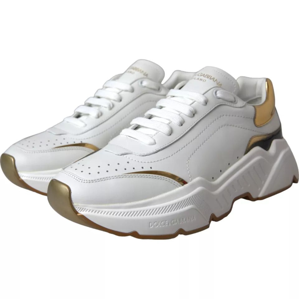 Dolce &amp; Gabbana Sample Sale Dolce &amp; Gabbana White Gold DAYMASTER Leather Sneakers Men Shoes - | Designer outlet