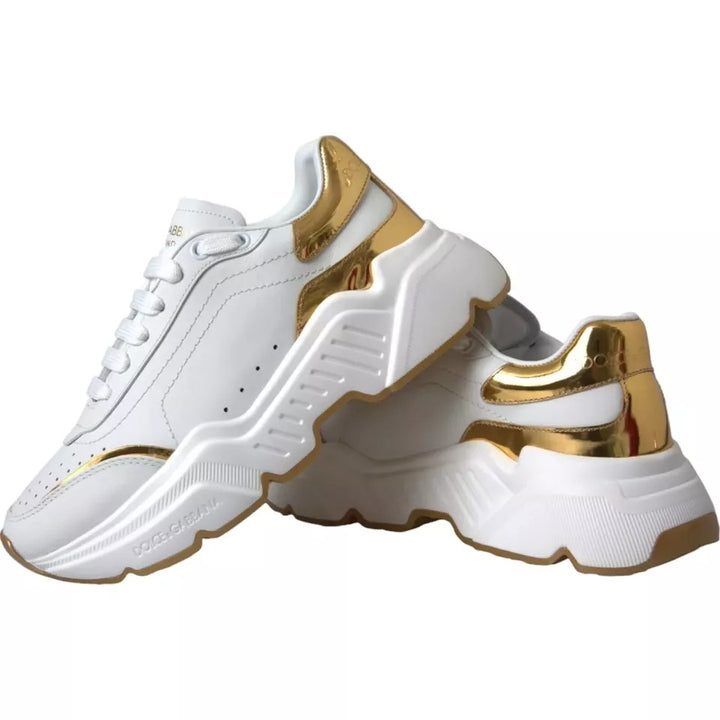 Dolce &amp; Gabbana Sample Sale Dolce &amp; Gabbana White Gold DAYMASTER Leather Sneakers Men Shoes - | Designer outlet
