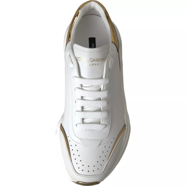 Dolce &amp; Gabbana Sample Sale Dolce &amp; Gabbana White Gold DAYMASTER Leather Sneakers Men Shoes - | Designer outlet