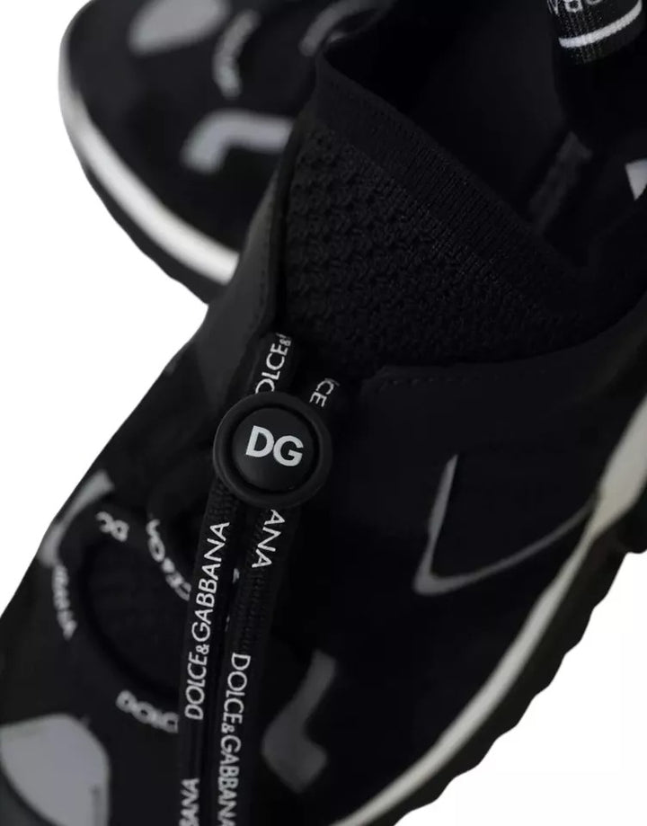 Dolce &amp; Gabbana Sample Sale Dolce &amp; Gabbana Black White Logo Sorrento Mens Sneakers Shoes - | Designer outlet
