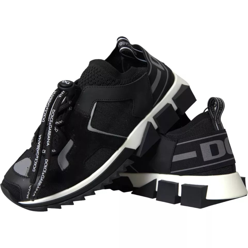 Dolce &amp; Gabbana Sample Sale Dolce &amp; Gabbana Black White Logo Sorrento Mens Sneakers Shoes - | Designer outlet