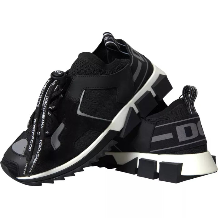 Dolce &amp; Gabbana Sample Sale Dolce &amp; Gabbana Black White Logo Sorrento Mens Sneakers Shoes - | Designer outlet