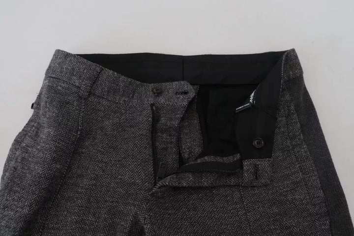 Dolce &amp; Gabbana Gray Chevron Viscose Skinny Pants by Dolce &amp; Gabbana outlet now on sale