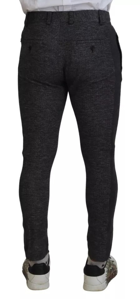 Dolce &amp; Gabbana Gray Chevron Viscose Skinny Pants by Dolce &amp; Gabbana outlet now on sale