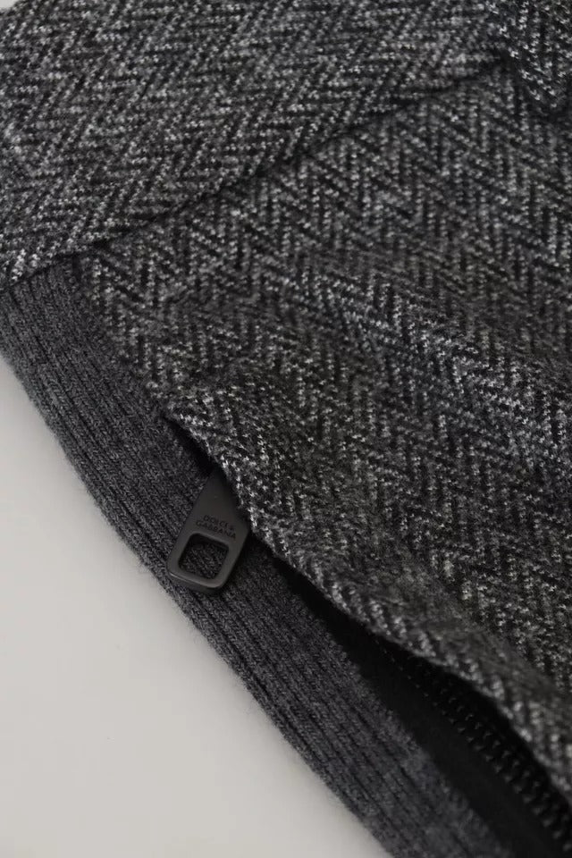 Dolce &amp; Gabbana Gray Chevron Viscose Skinny Pants by Dolce &amp; Gabbana outlet now on sale