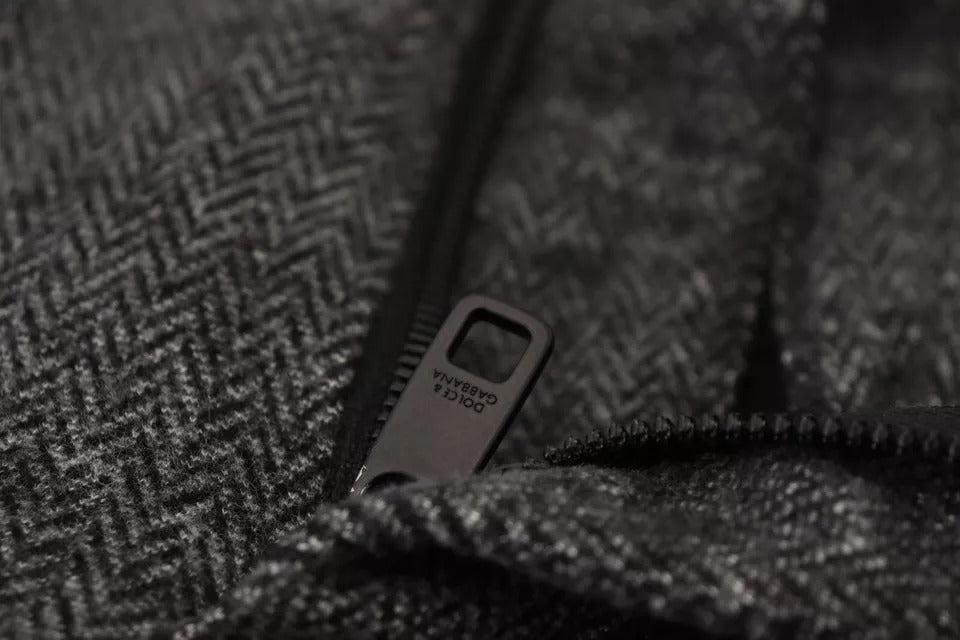 Dolce &amp; Gabbana Gray Chevron Viscose Skinny Pants by Dolce &amp; Gabbana outlet now on sale